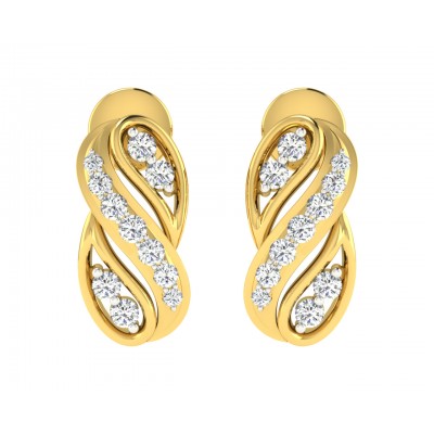 Celina Diamond Earrings in Gold